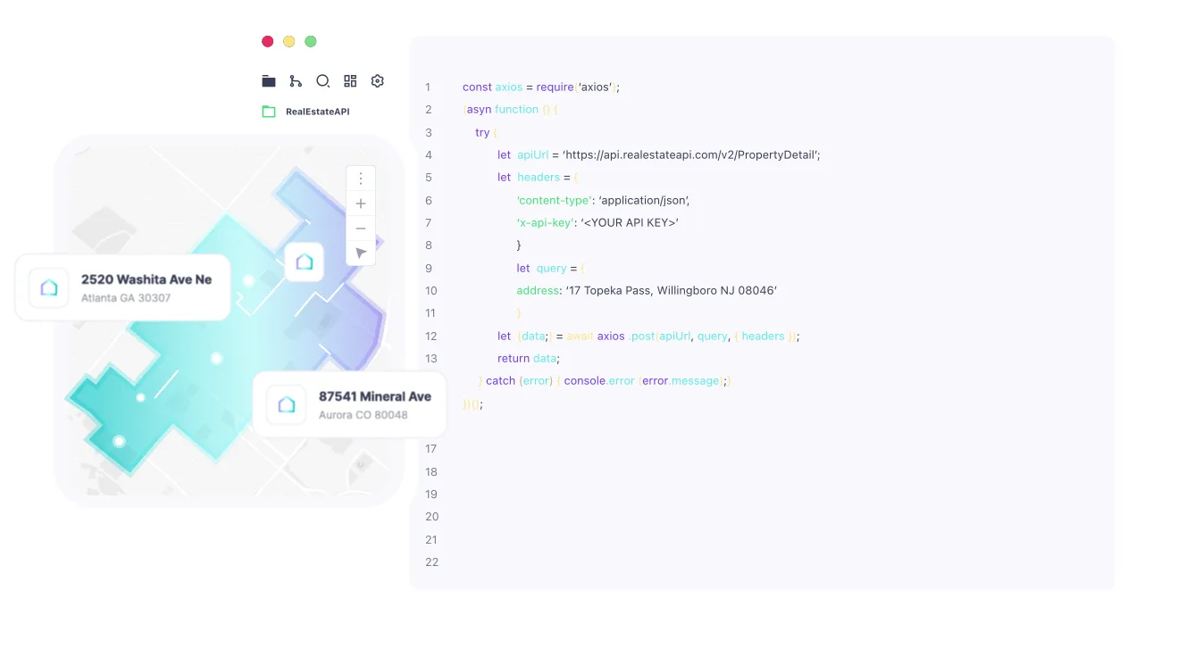 Real Estate API Map Visualization
